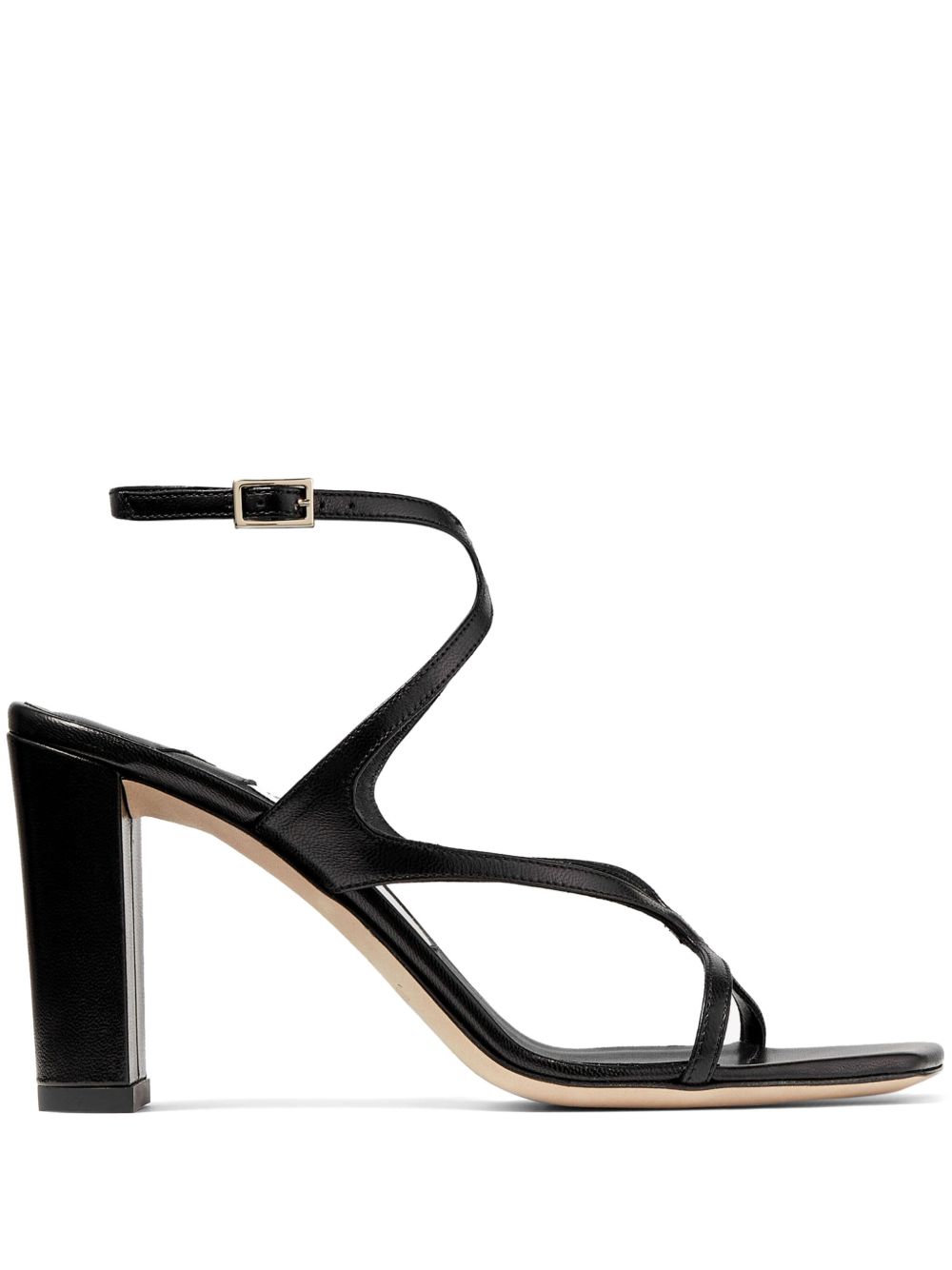 Jimmy Choo Azie 皮质高跟凉鞋 - 黑色