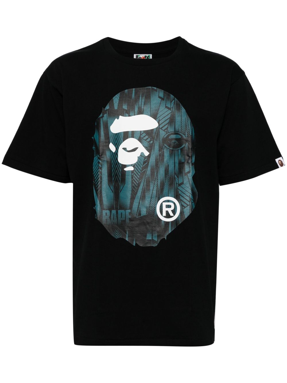 A BATHING APE® logo印花棉T恤 - 黑色