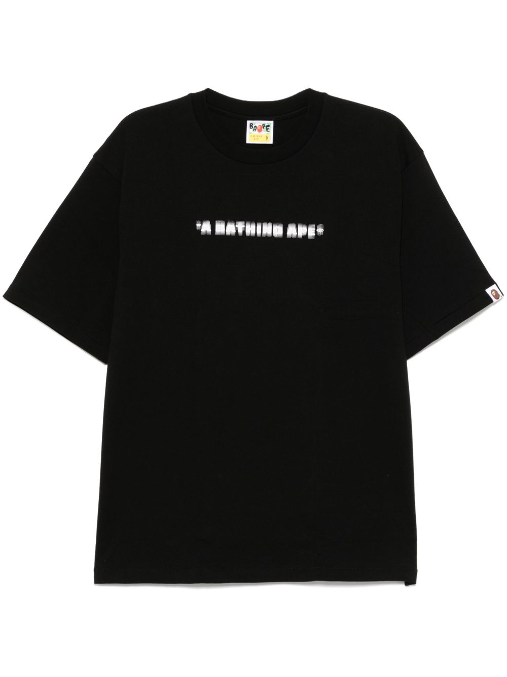 A BATHING APE® 像素logo T恤 - 黑色
