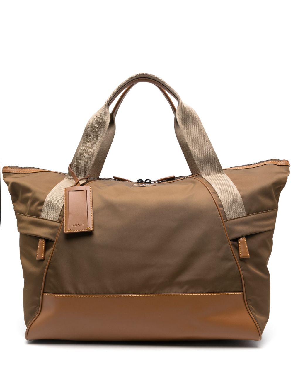 Prada 三角形logo手提旅行袋 - F0594 Brown