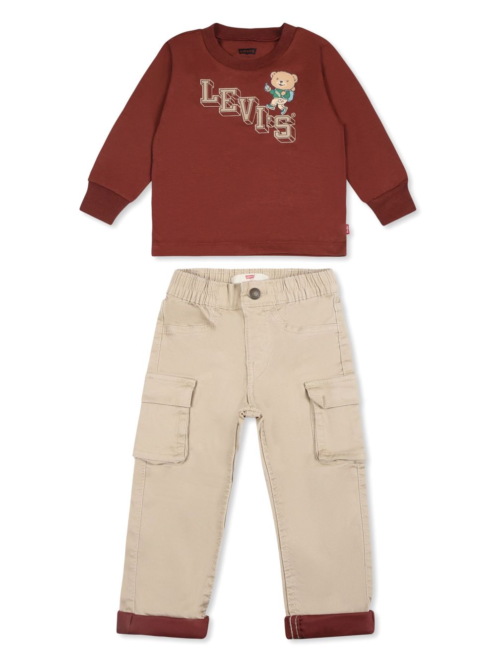 Levi's Kids 棉混纺套装 - 中性色