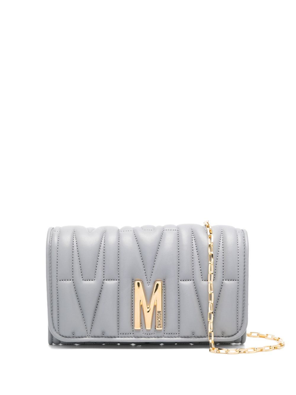 Moschino 绗缝斜挎包 - 灰色