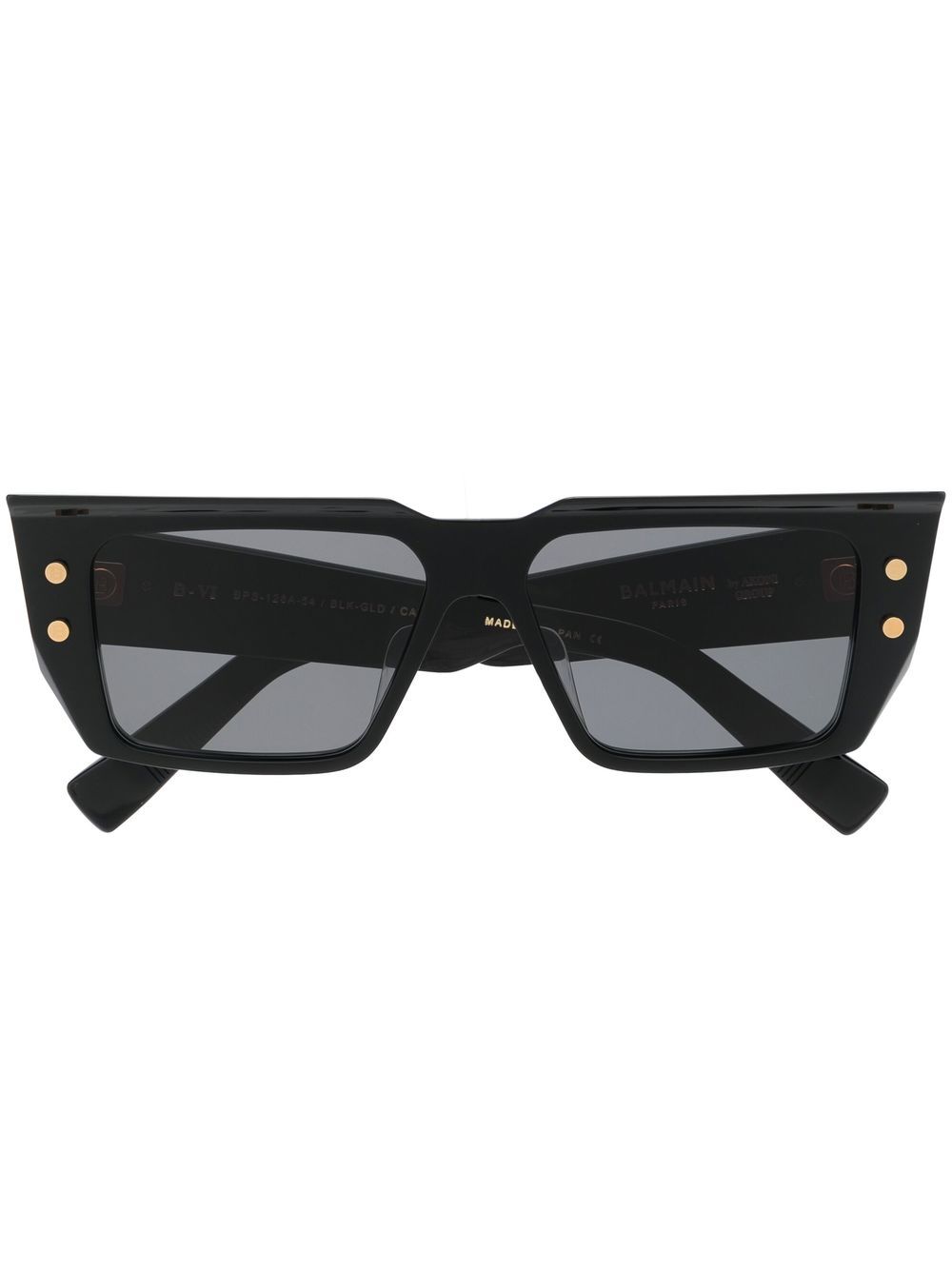 Balmain Eyewear 巴尔曼 方框太阳眼镜 - 黑色