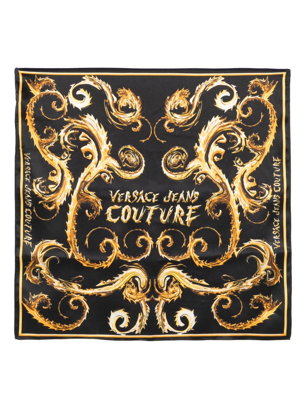 Versace Jeans Couture 真丝围巾 - 黑色