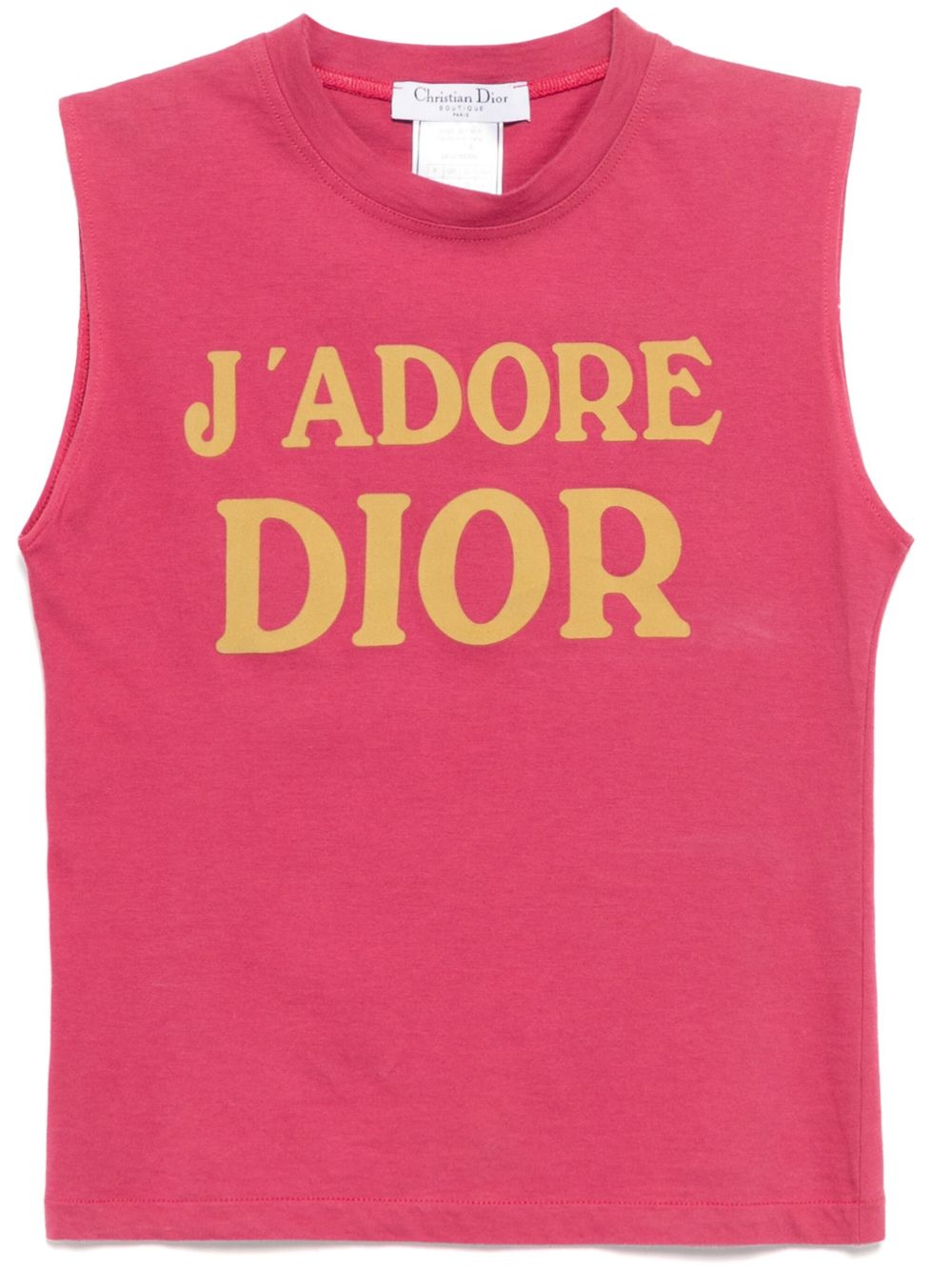 Christian Dior Pre-Owned logo印花坦克背心（2002年典藏款） - 粉色