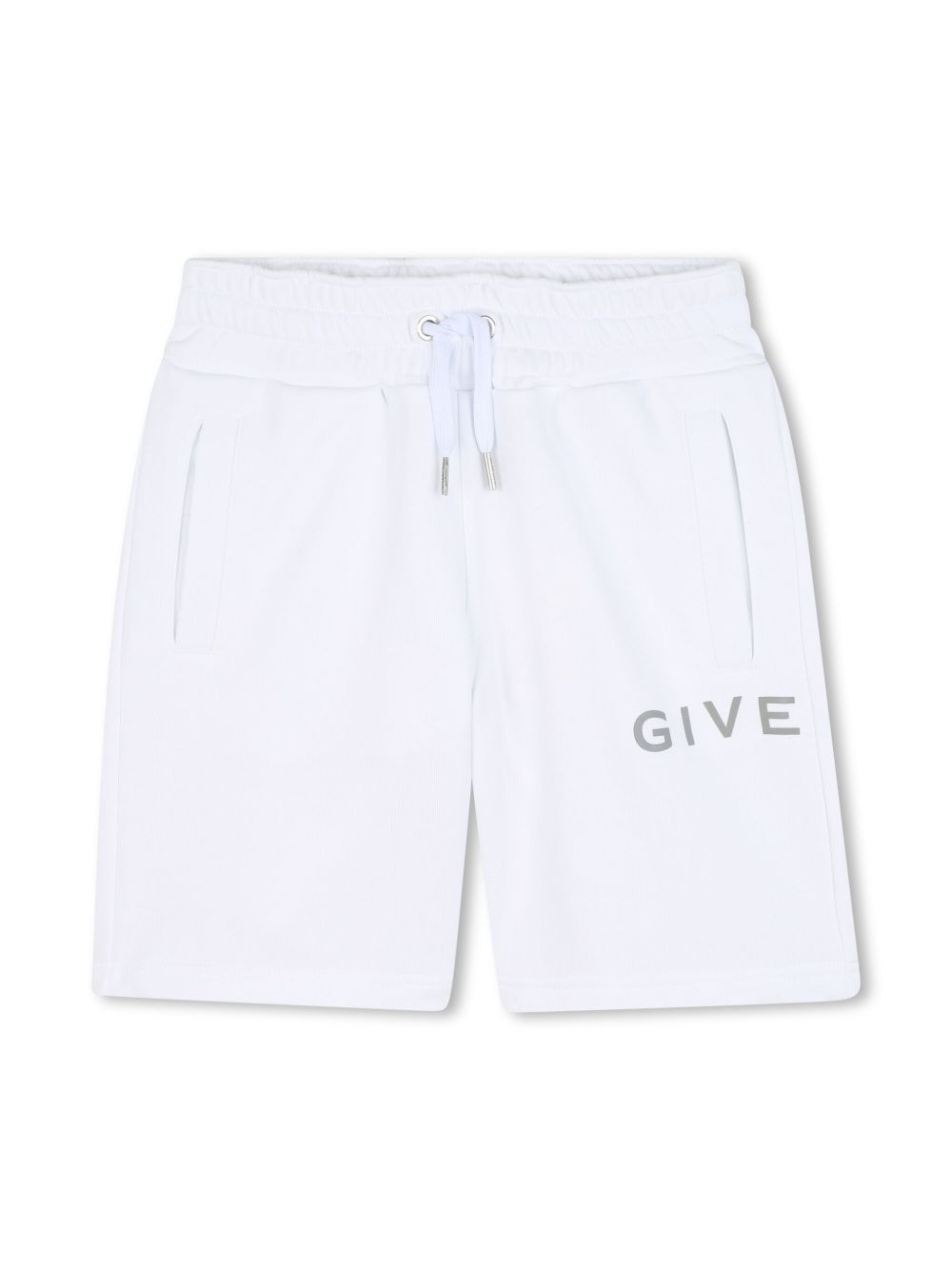Givenchy Kids logo印花短裤 - 白色