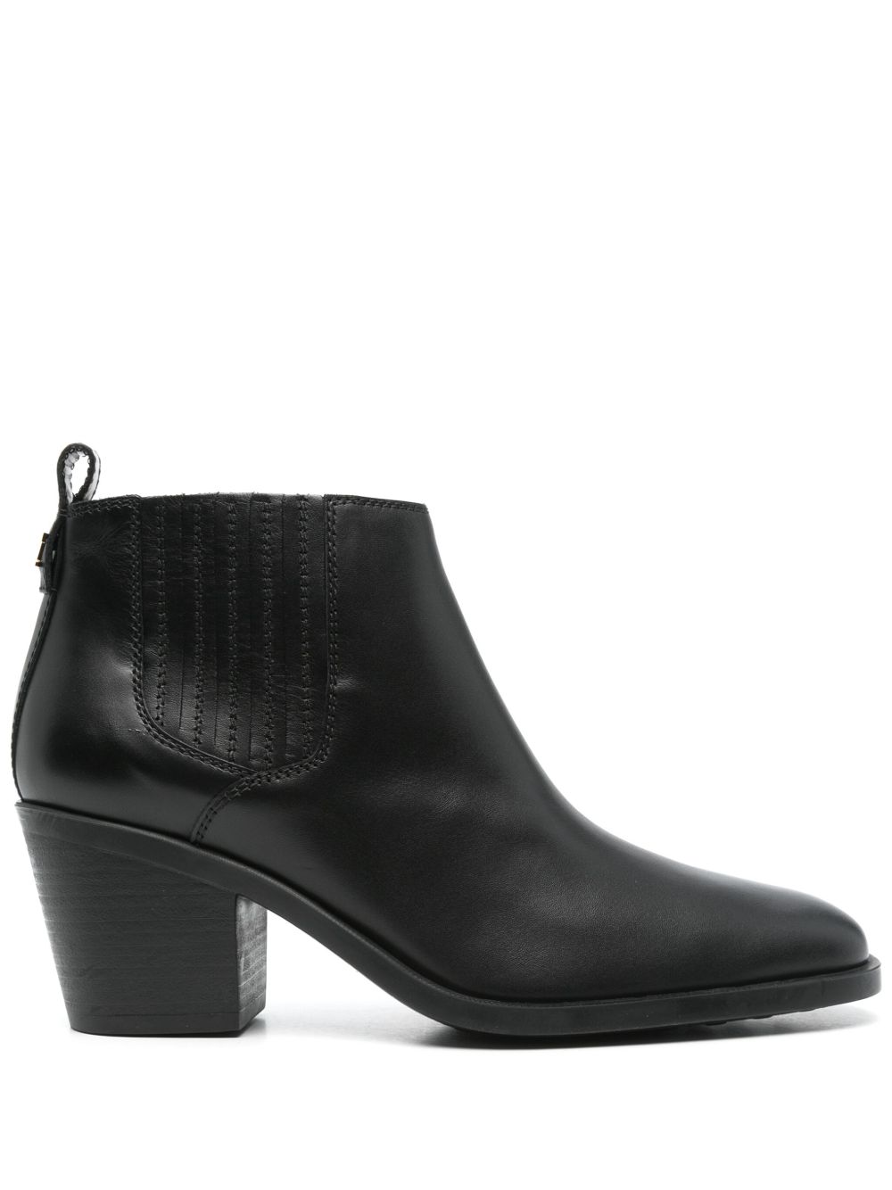 Tod's 中跟及踝皮靴（6.5厘米） - 黑色