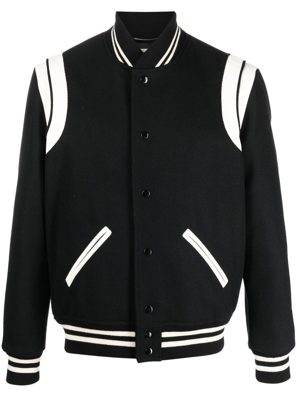 Saint Laurent Teddy bomber jacket - 黑色