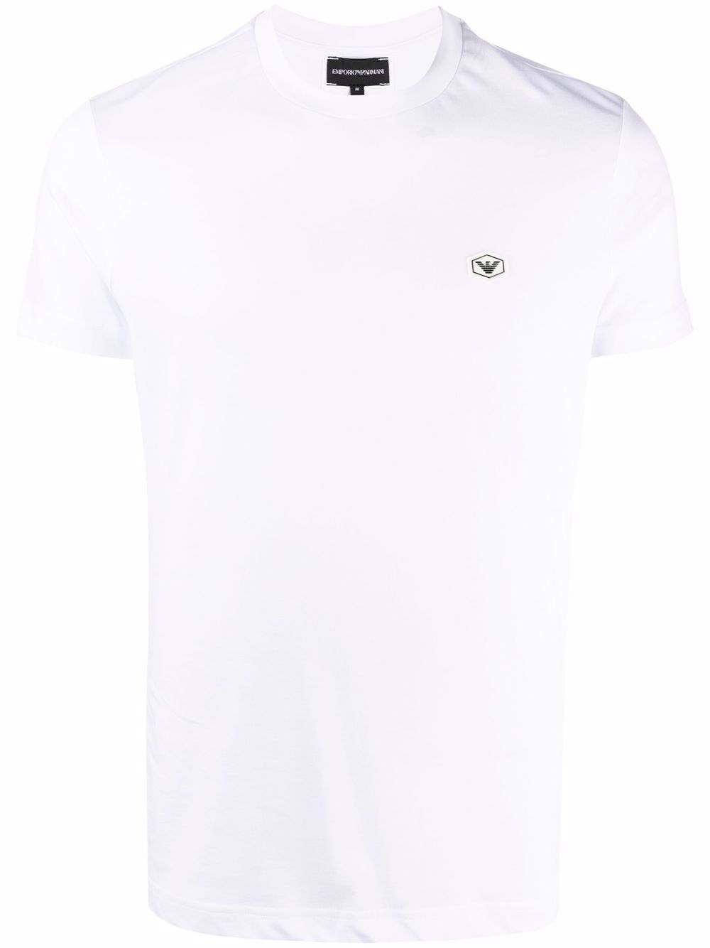 Emporio Armani 标贴短袖T恤 - 白色