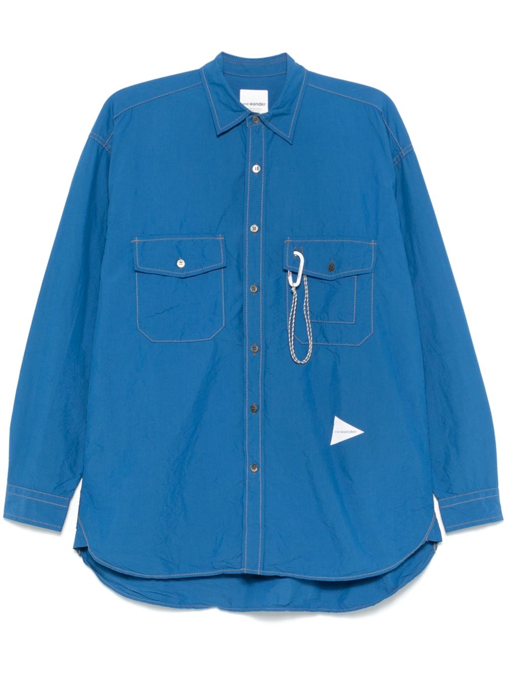 and Wander Cordura Typewriter 衬衫 - 蓝色