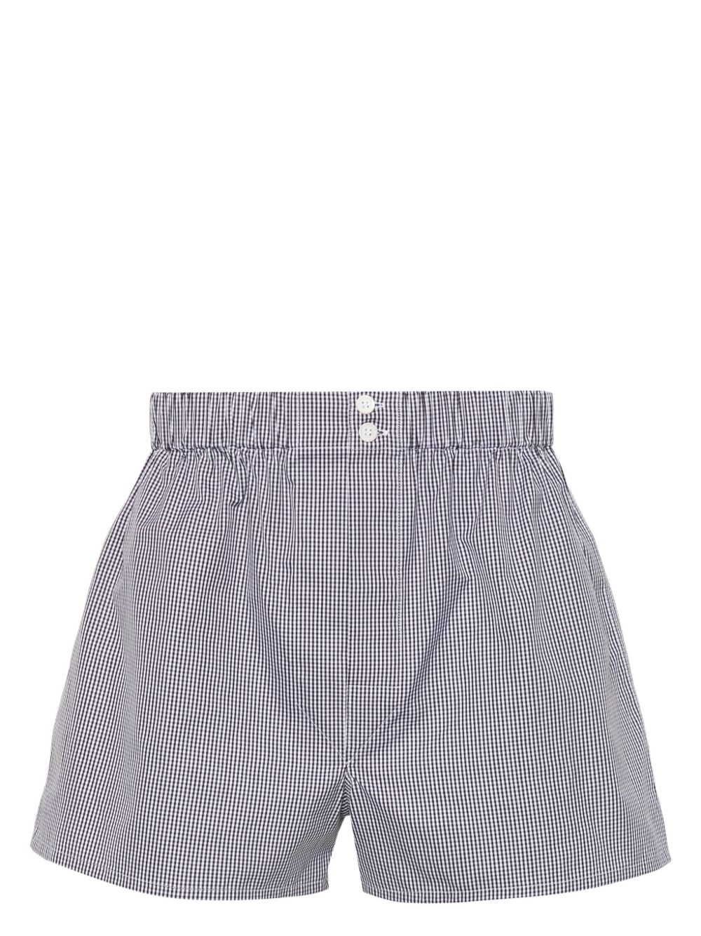 Brioni 格纹四角裤 - 黑色