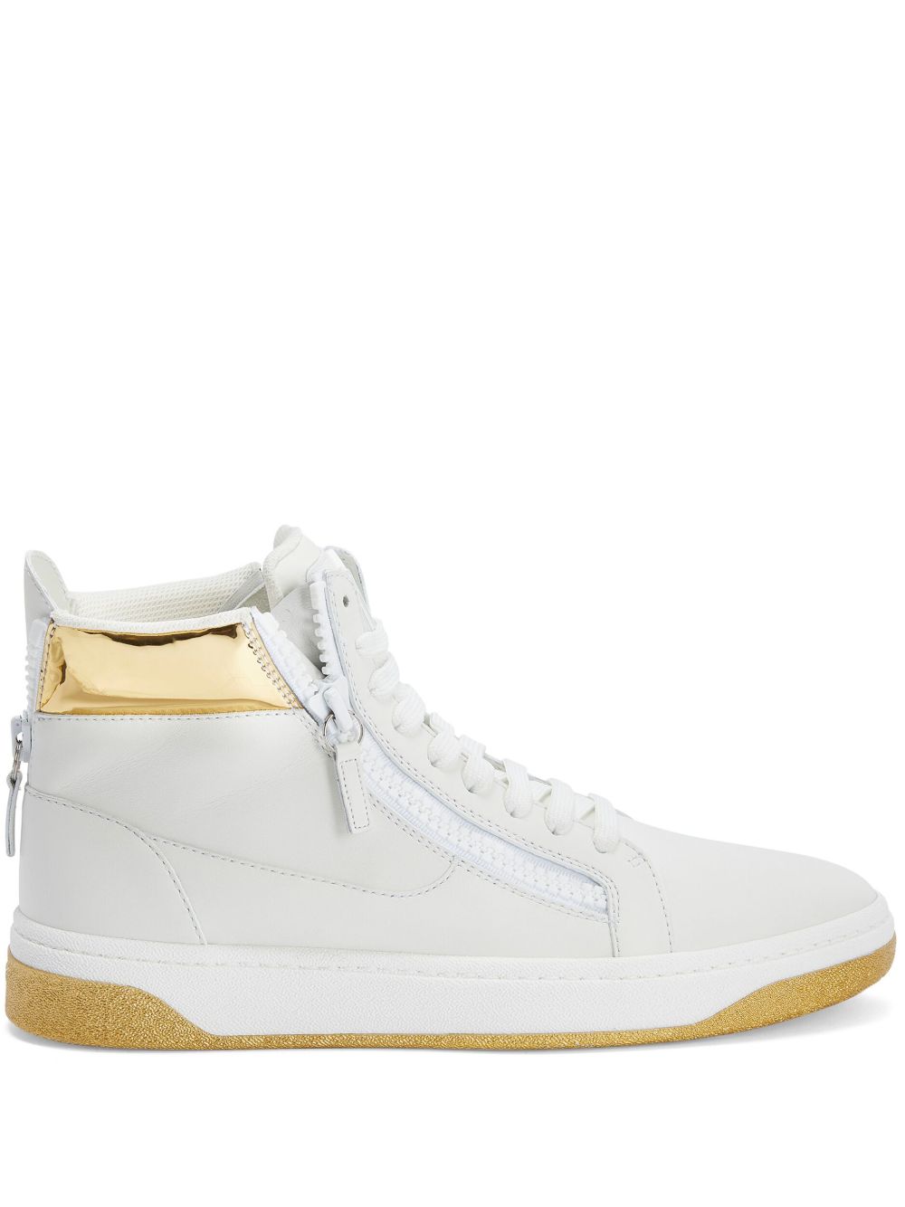 Giuseppe Zanotti GZ 94 皮质运动鞋 - 白色