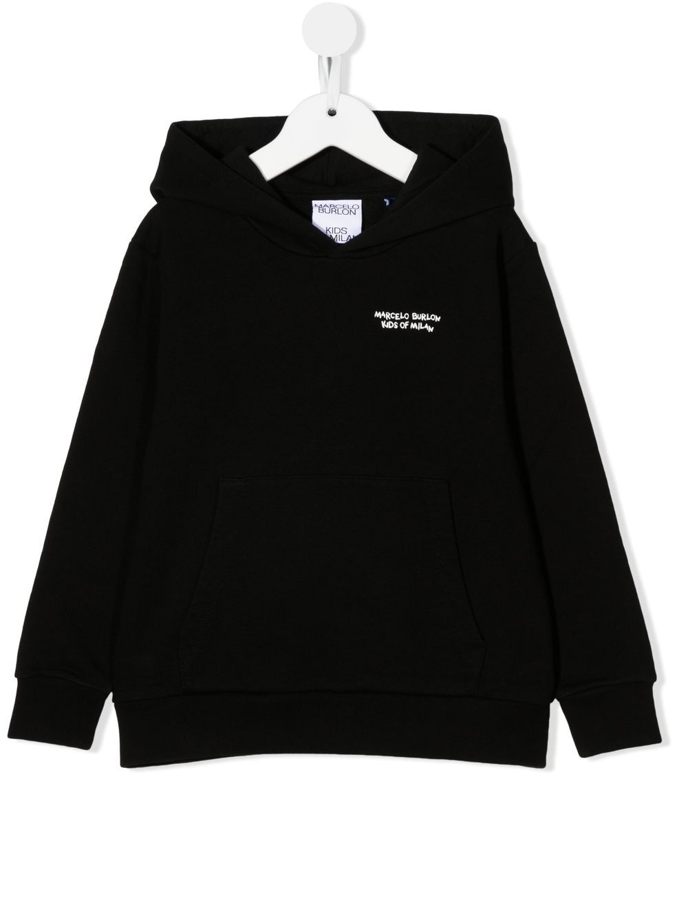 Marcelo Burlon County Of Milan Kids Tempera Cross logo印花连帽衫 - 黑色