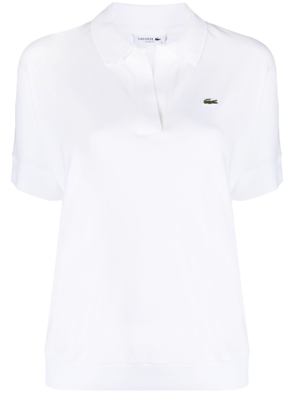 Lacoste logo刺绣polo衫 - 白色