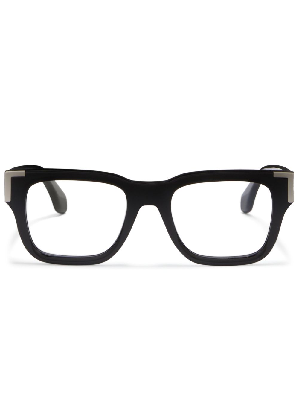 Palm Angels Eyewear logo雕刻长方形镜框眼镜 - 黑色