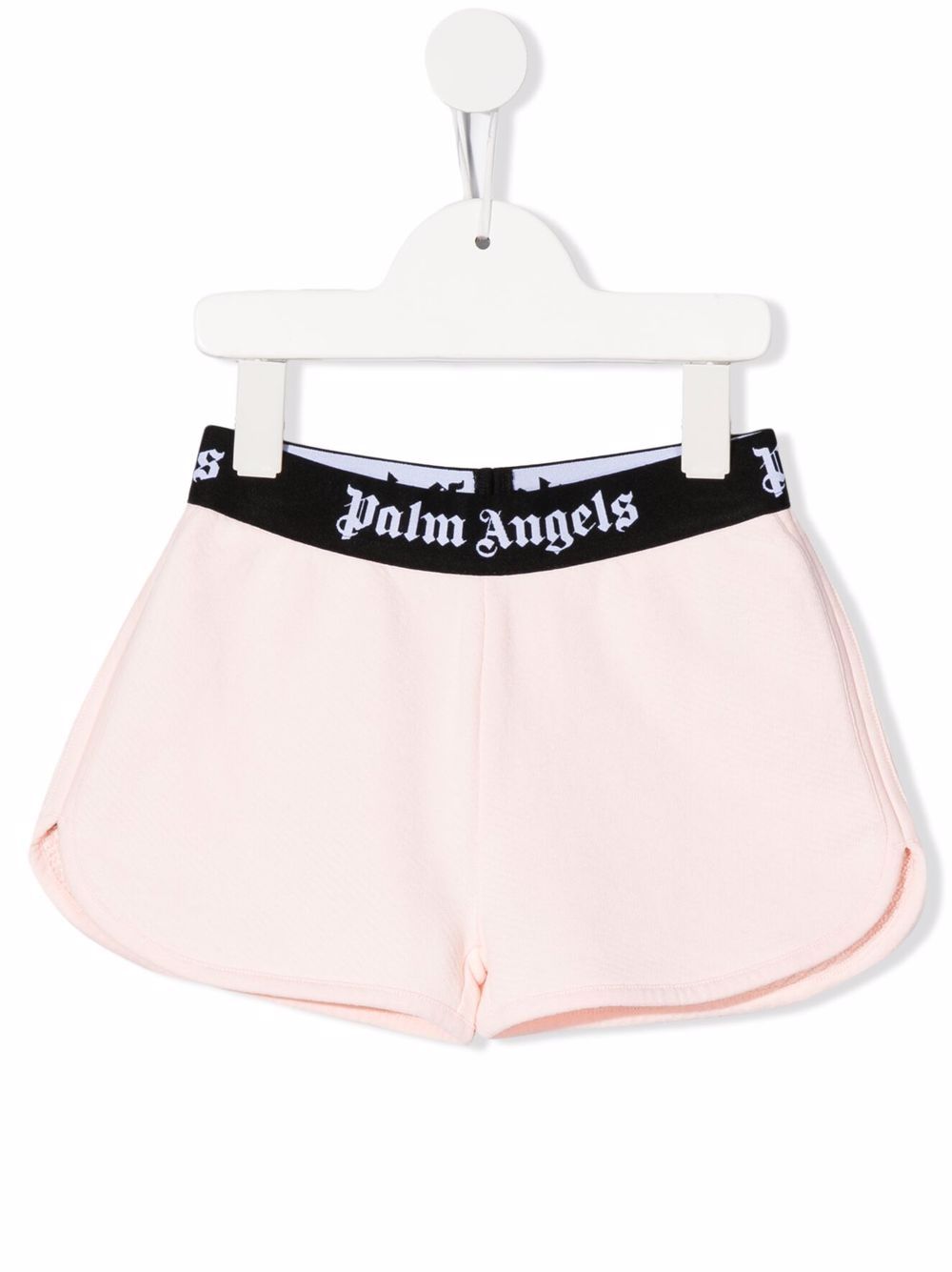 Palm Angels Kids logo饰带运动短裤 - 粉色