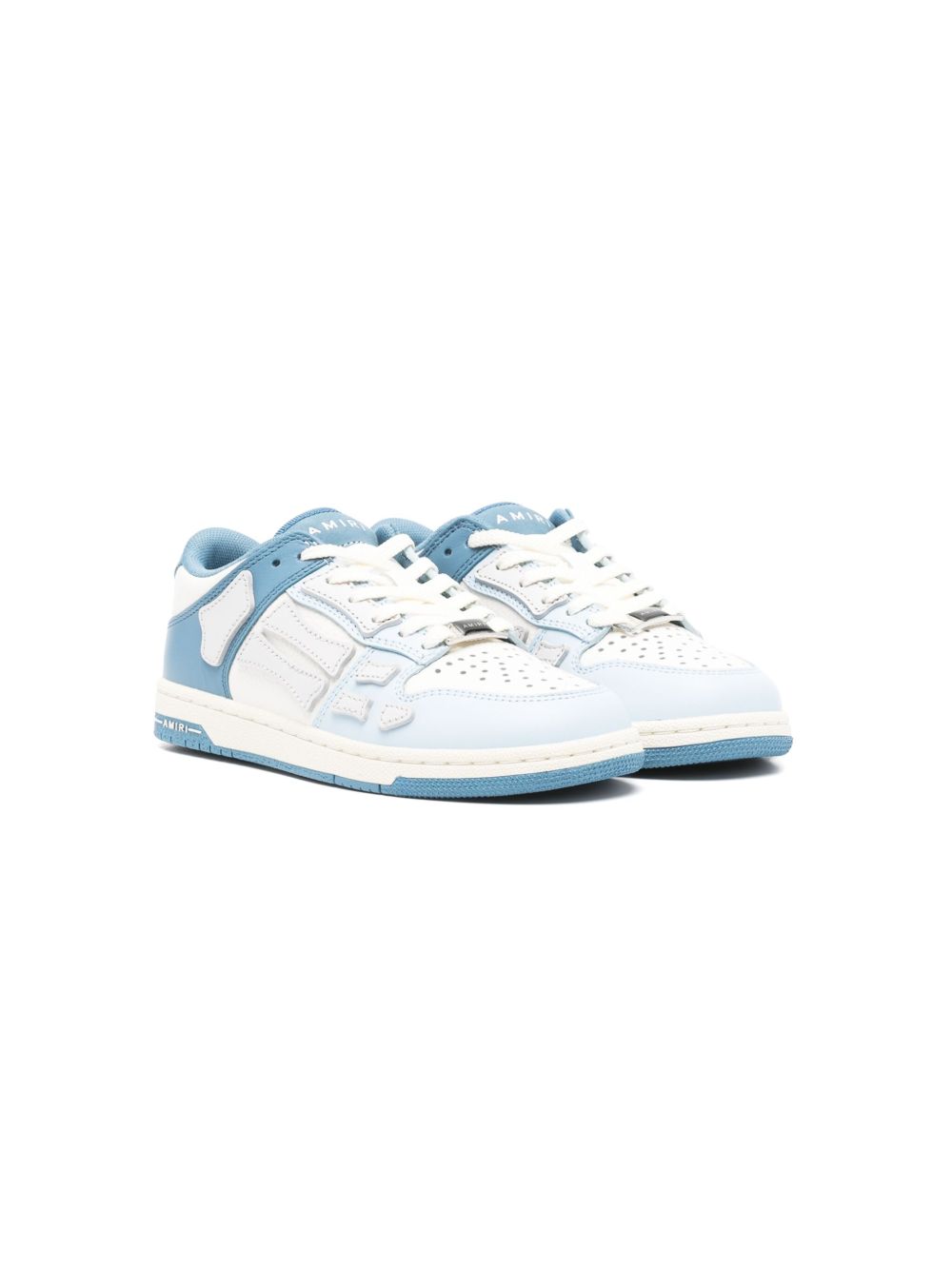 AMIRI KIDS Two-Tone Skell 皮质运动鞋 - 蓝色