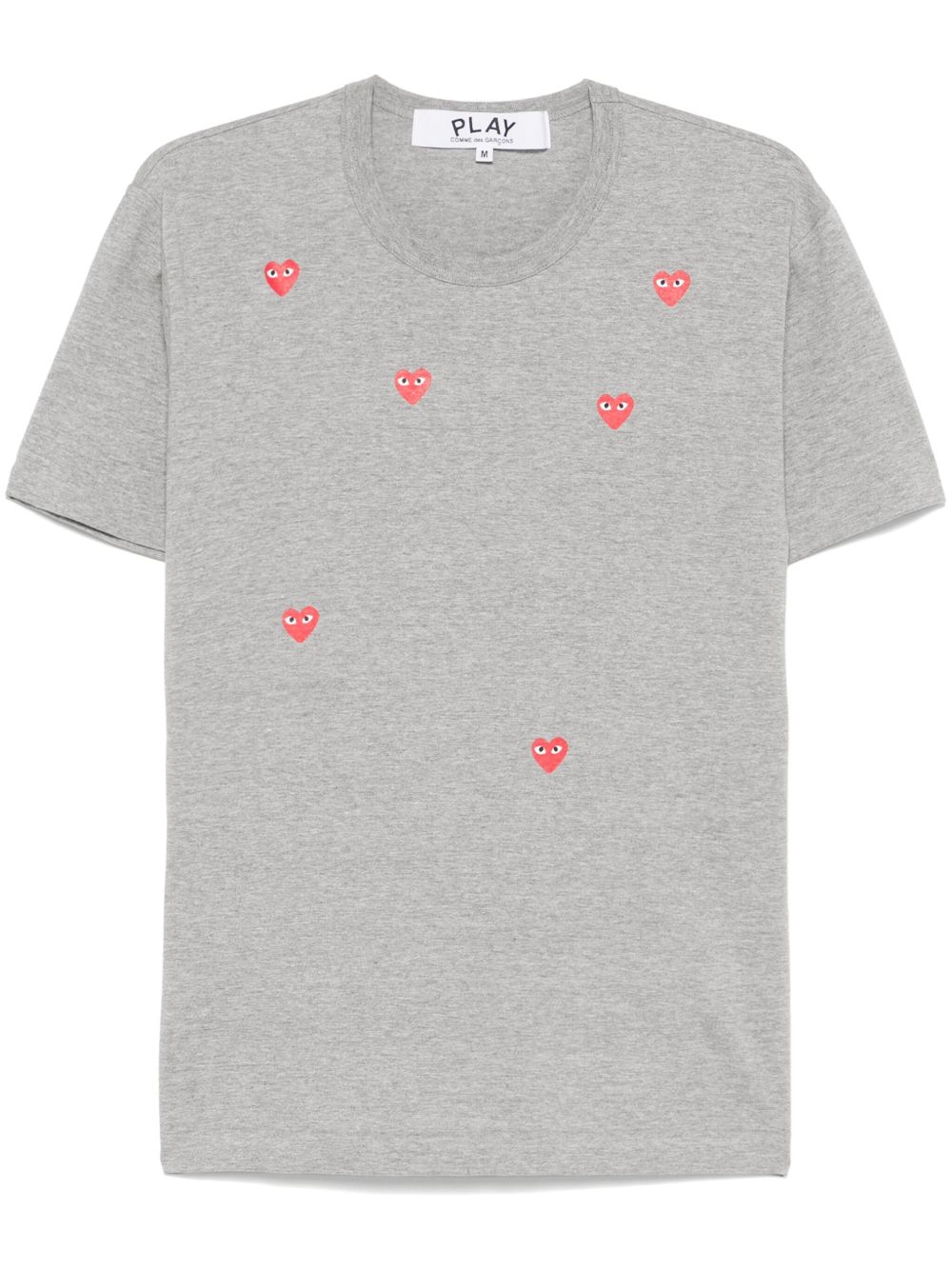 Comme Des Garçons Play logo印花棉T恤 - 灰色