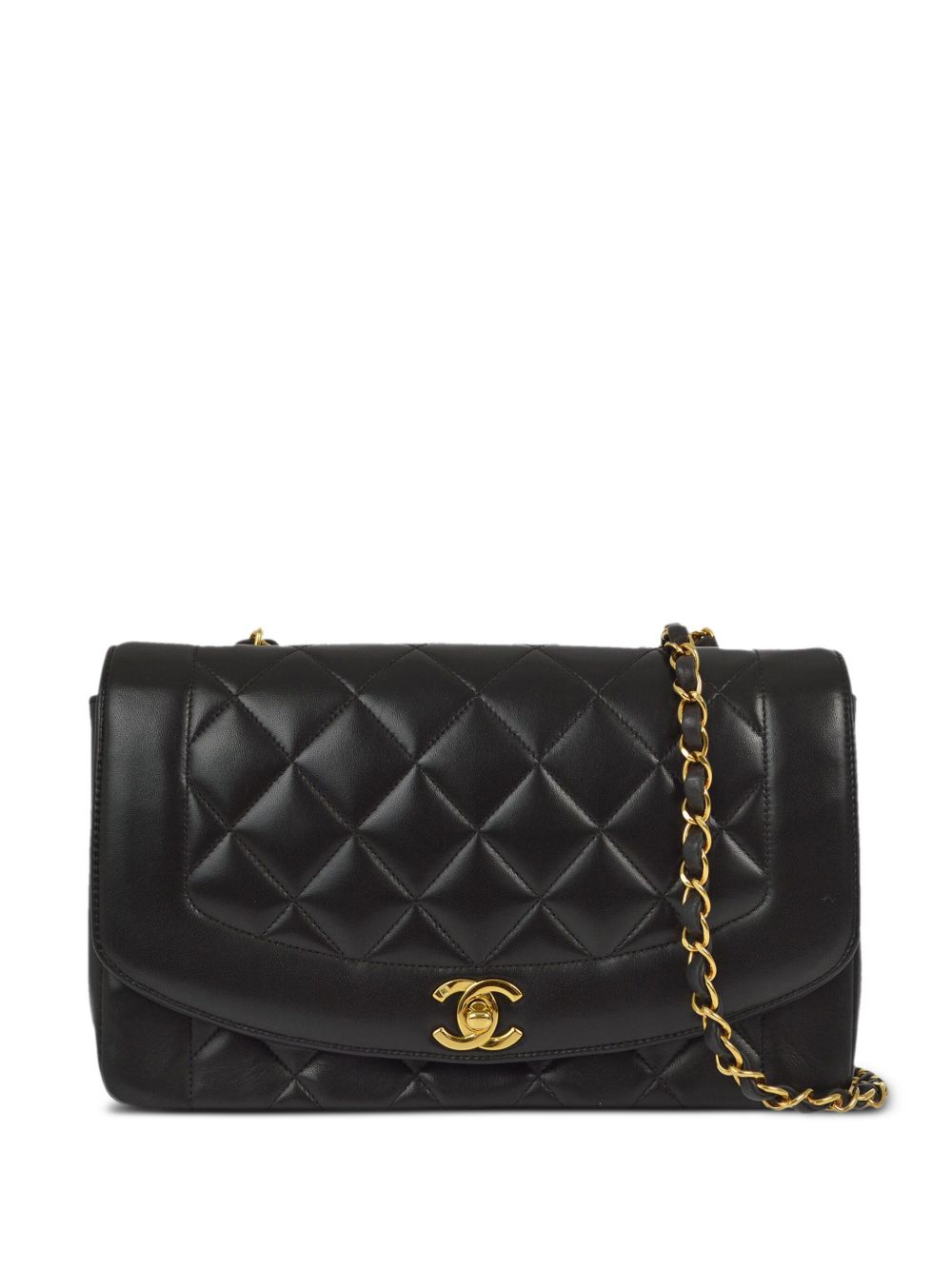 CHANEL Pre-Owned Diana 中号单肩包（1995年典藏款） - 黑色