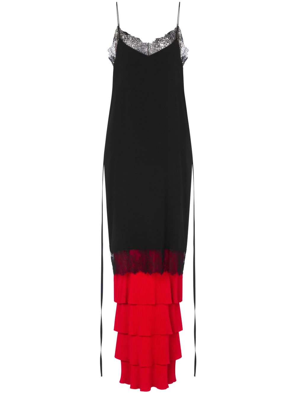 Moschino 蕾丝拼接针织连衣裙 - 黑色