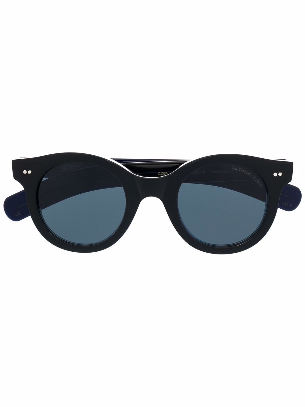 Cutler & Gross 1390 系列圆框太阳眼镜 - 黑色