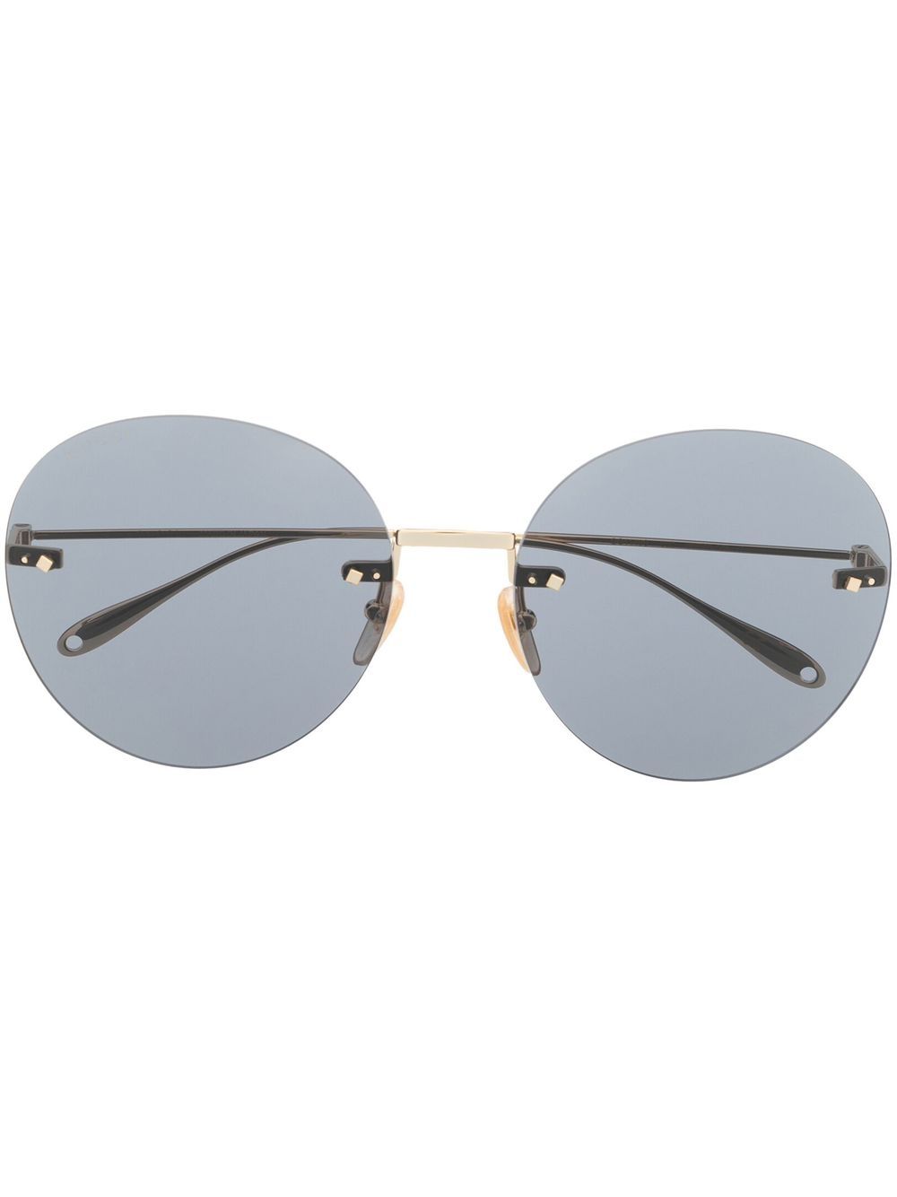 Gucci Eyewear 圆框太阳眼镜 - 金色
