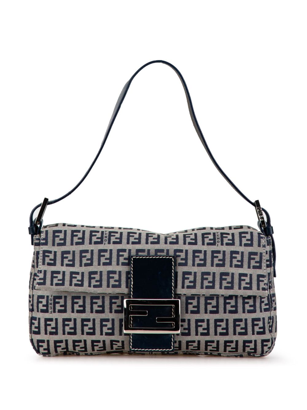 Fendi Pre-Owned Zucchino Baguette 帆布单肩包（2000-2010年典藏款） - 灰色