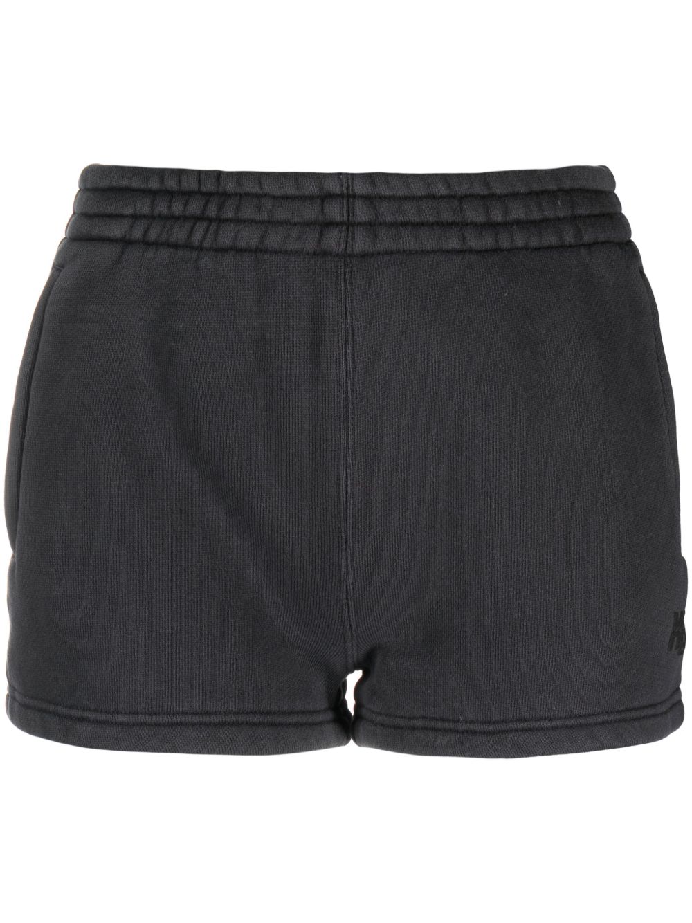 Alexander Wang logo刺绣运动短裤 - 灰色