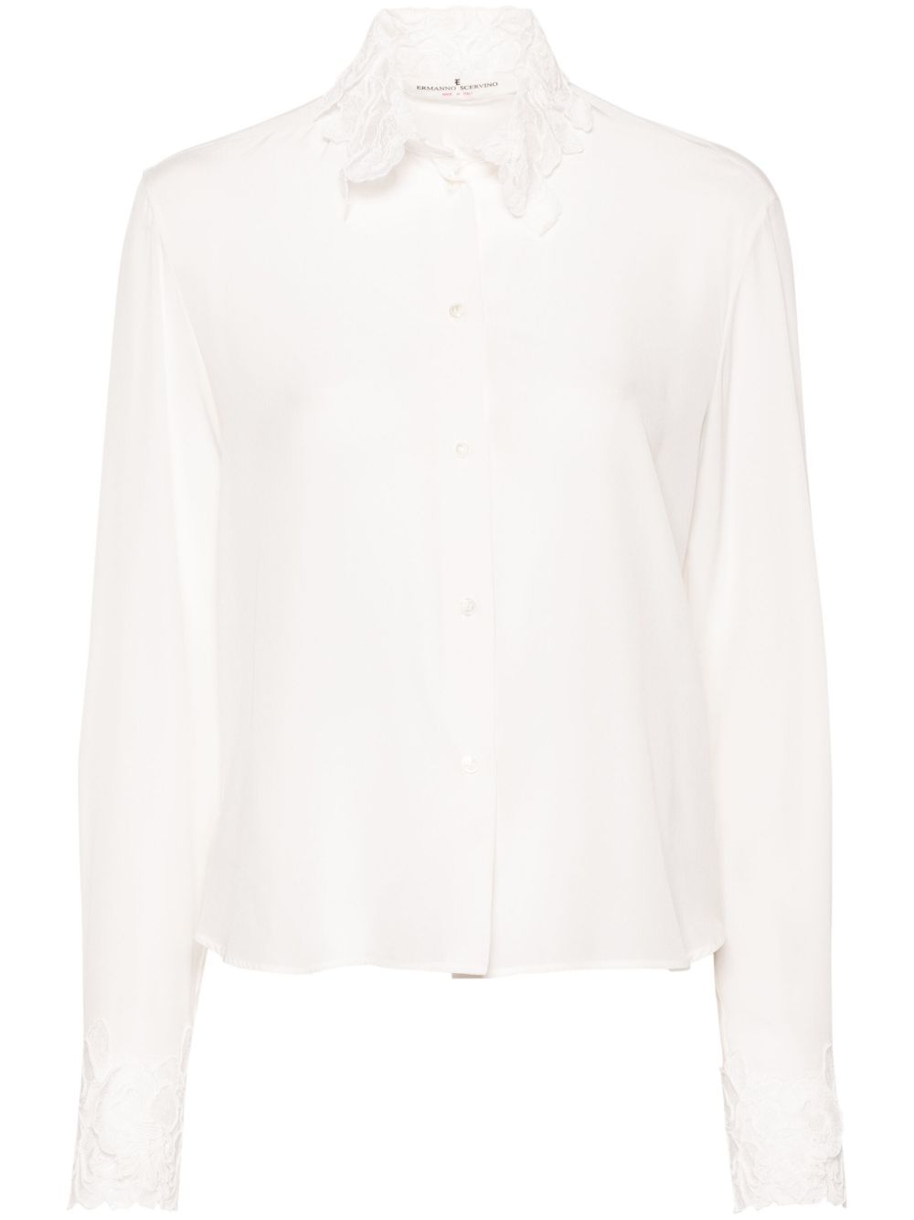 Ermanno Scervino 蕾丝翻领衬衫 - 中性色