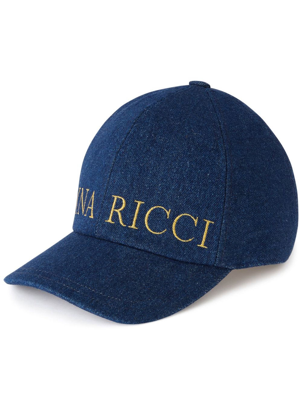 Nina Ricci logo刺绣棒球帽 - 蓝色