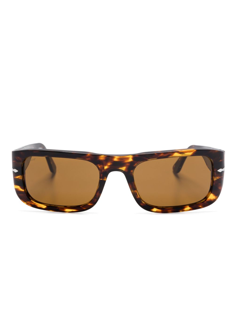 Persol 玳瑁纹效果太阳眼镜 - 褐色