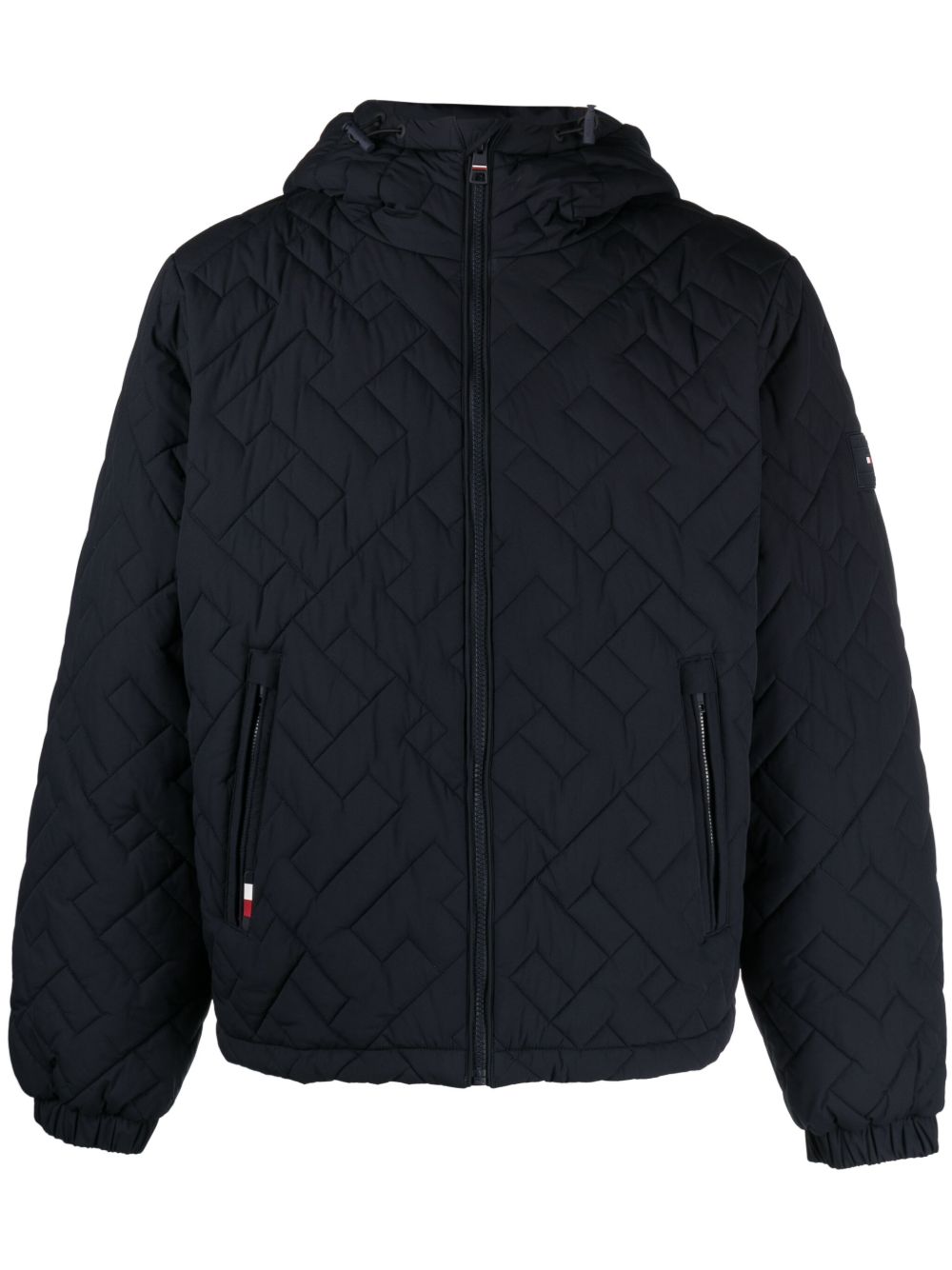 Tommy Hilfiger 经典logo图案连帽夹克 - 蓝色