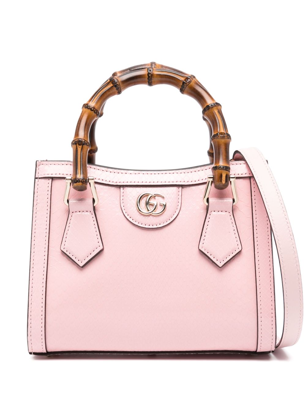 Gucci Diana 皮质小号手提包 - 粉色