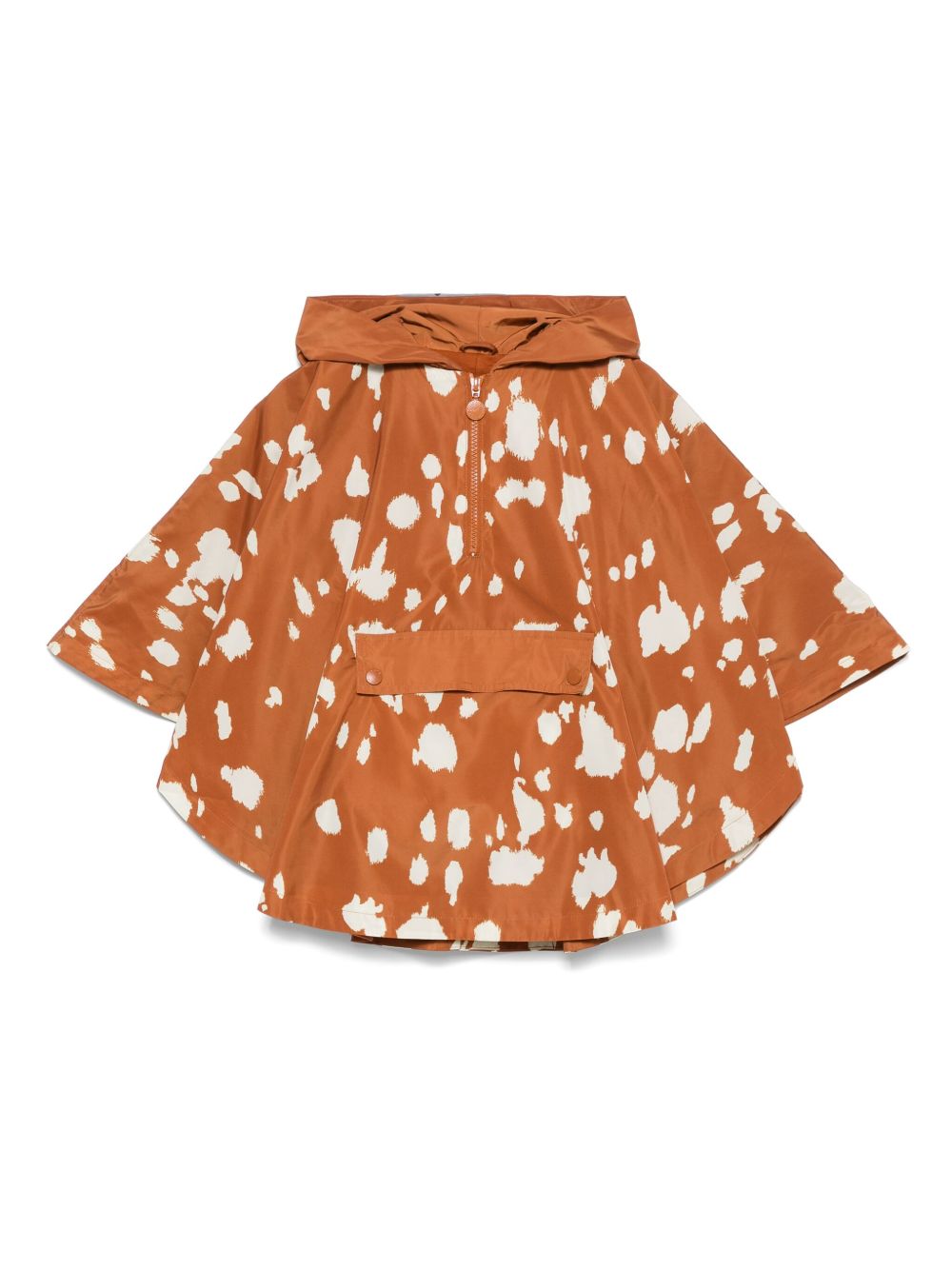 Stella McCartney Kids 抽象印花斗篷 - 橘色