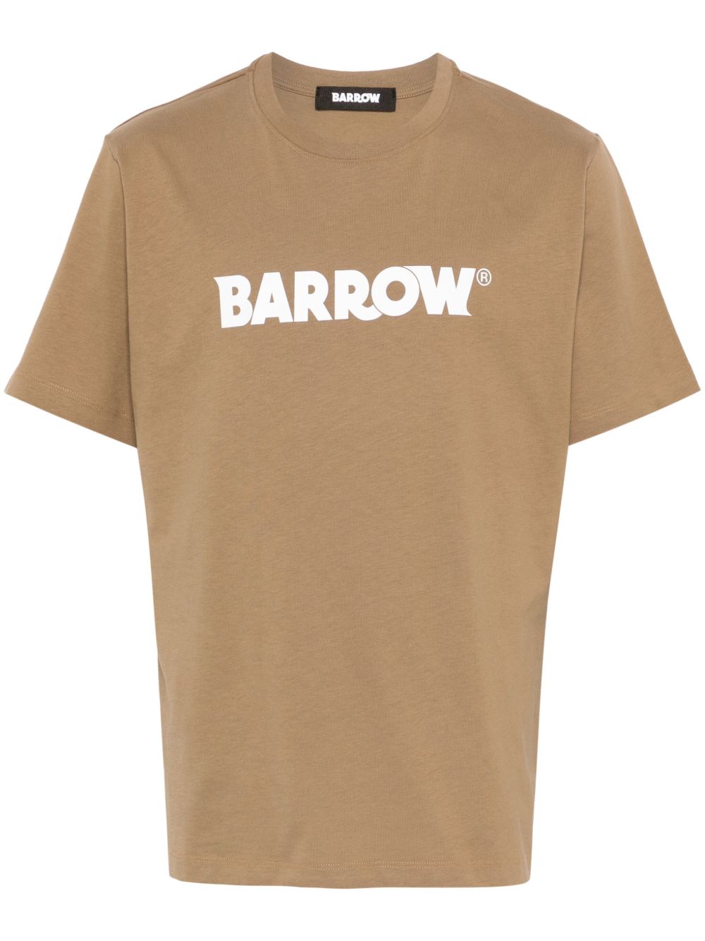 BARROW logo印花T恤 - 褐色