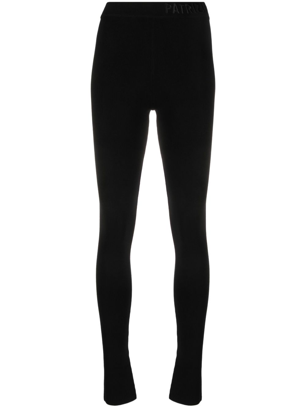 Patrizia Pepe Essential logo裤腰打底裤 - 黑色