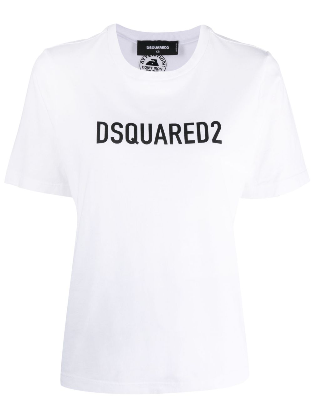 DSQUARED2 logo印花棉T恤 - 白色