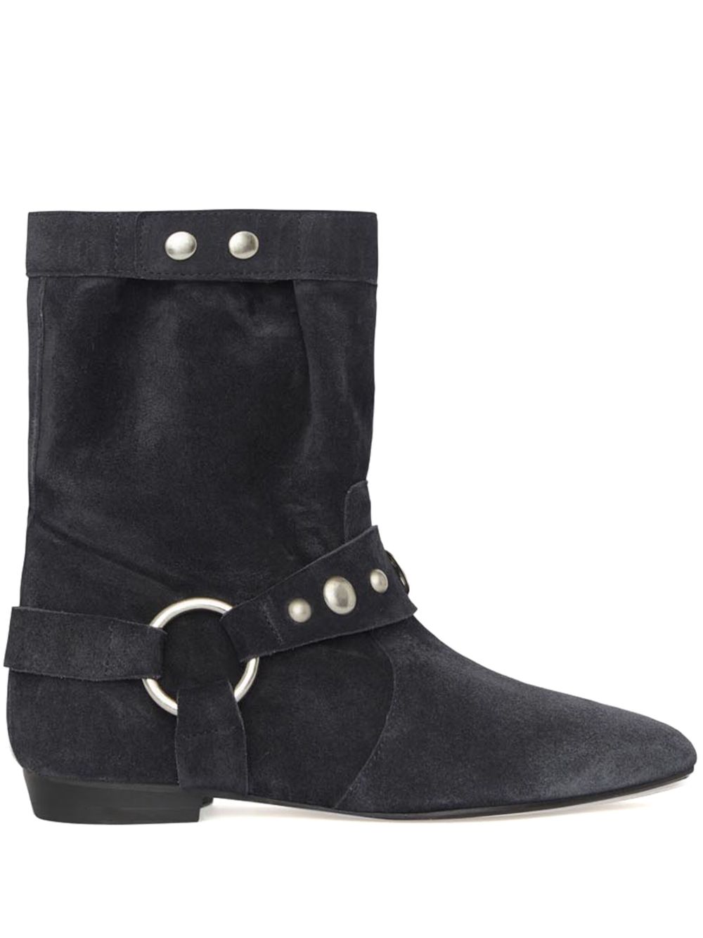 ISABEL MARANT Stania 铆钉绒面皮靴 - 黑色