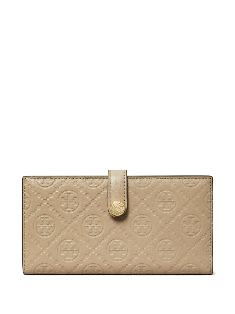 Tory Burch T字经典logo皮质钱包 - 中性色