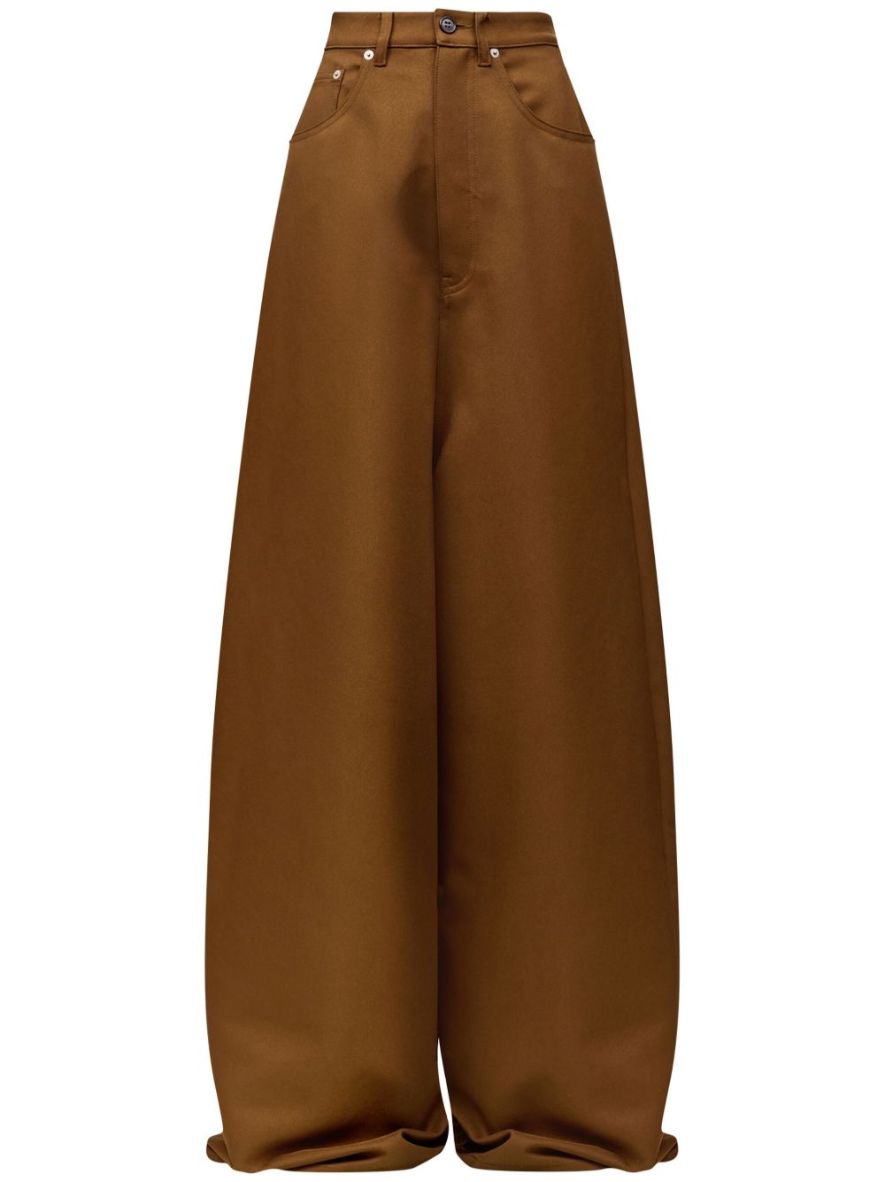 MM6 Maison Margiela 单针阔腿牛仔裤 - 褐色