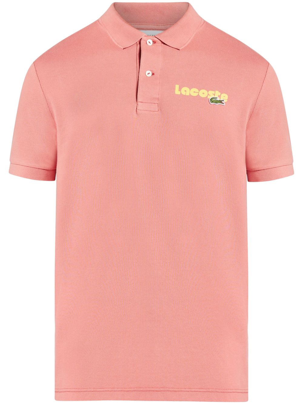 Lacoste logo刺绣polo衫 - 粉色