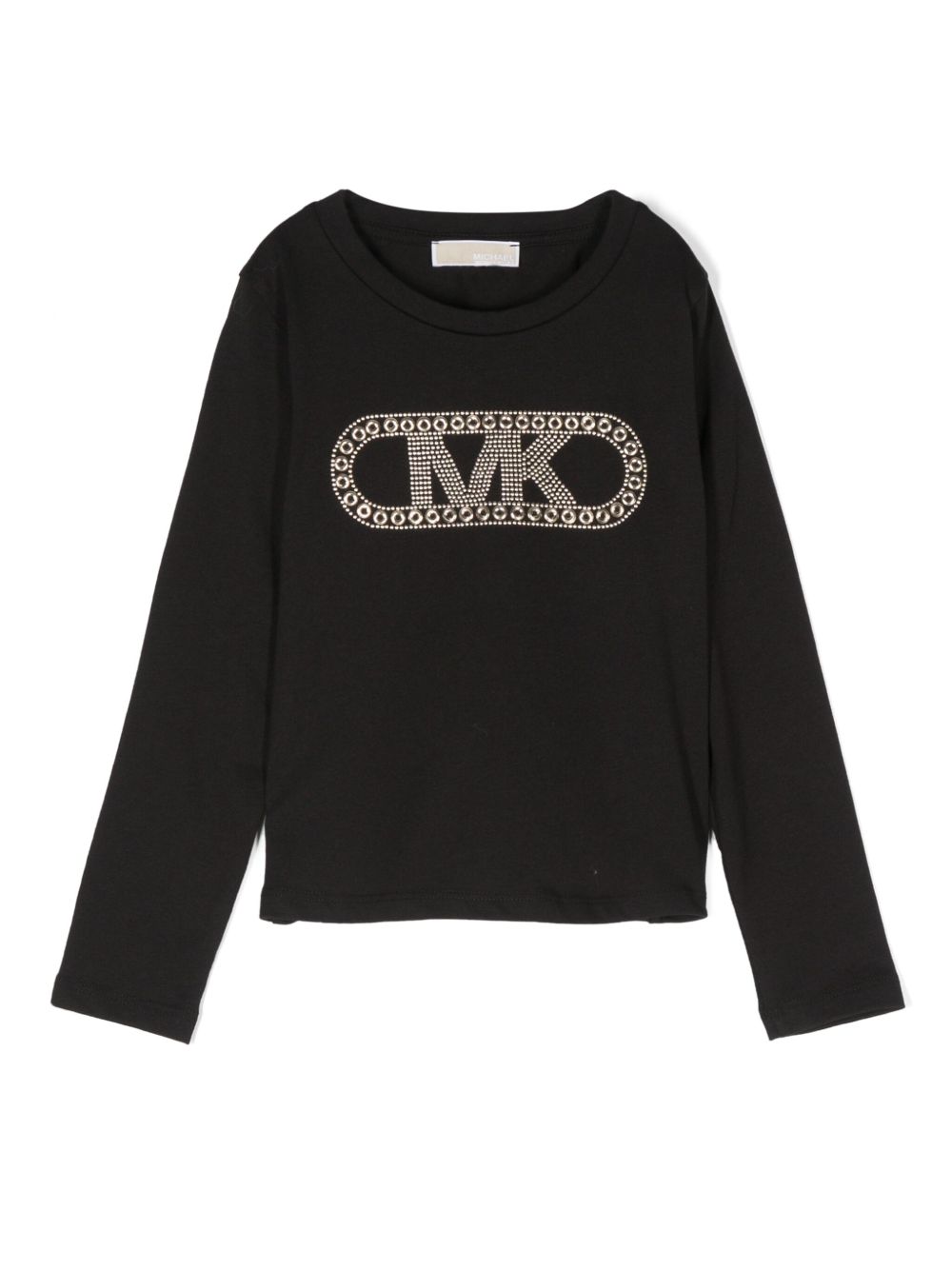 Michael Kors Kids logo贴花T恤 - 黑色