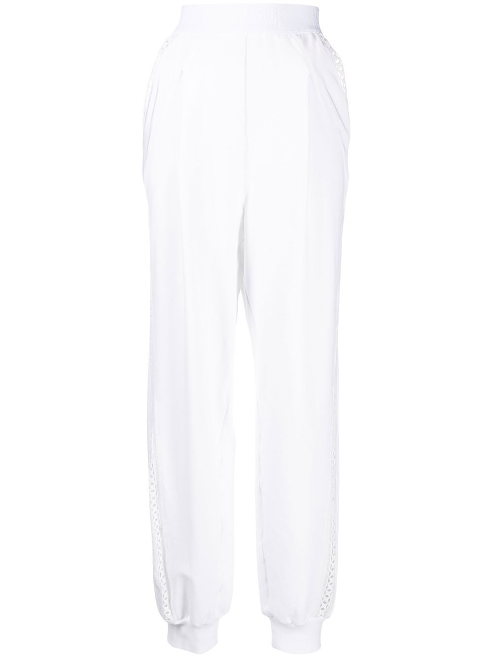 Alberta Ferretti 镂空细节运动裤 - 白色