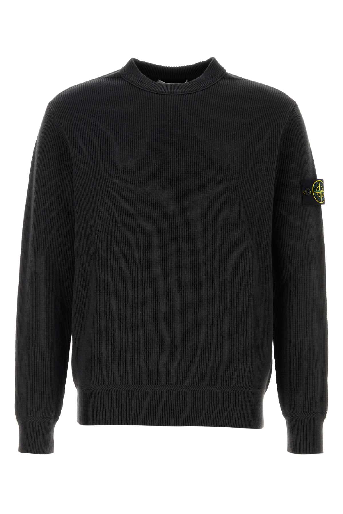 Stone Island炭灰色棉质毛衣