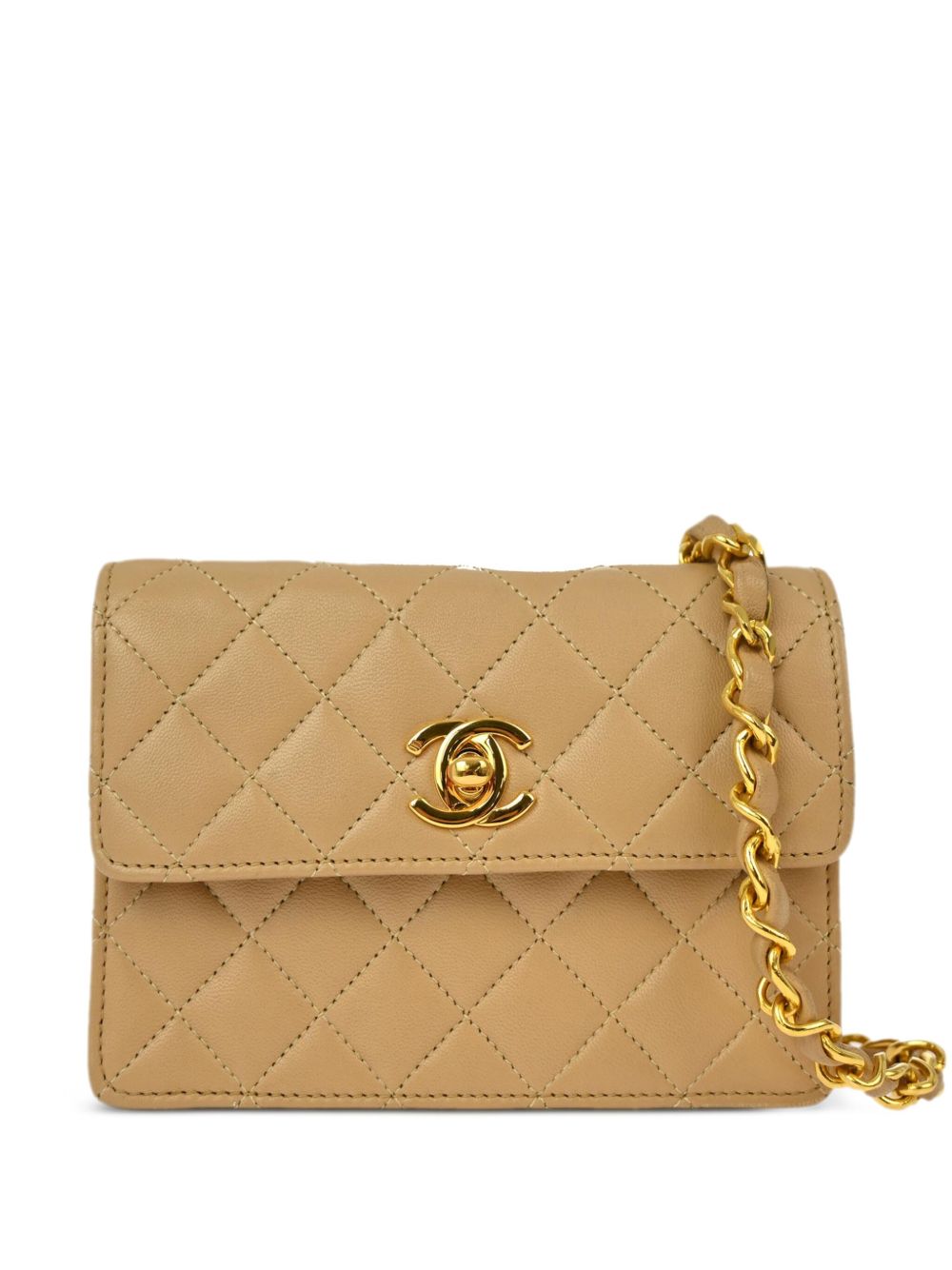 CHANEL Pre-Owned 1990 small Classic Flap shoulder bag - 中性色