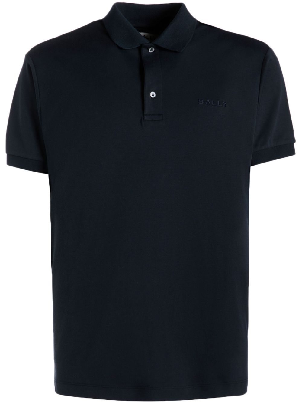 Bally logo刺绣polo衫 - 蓝色