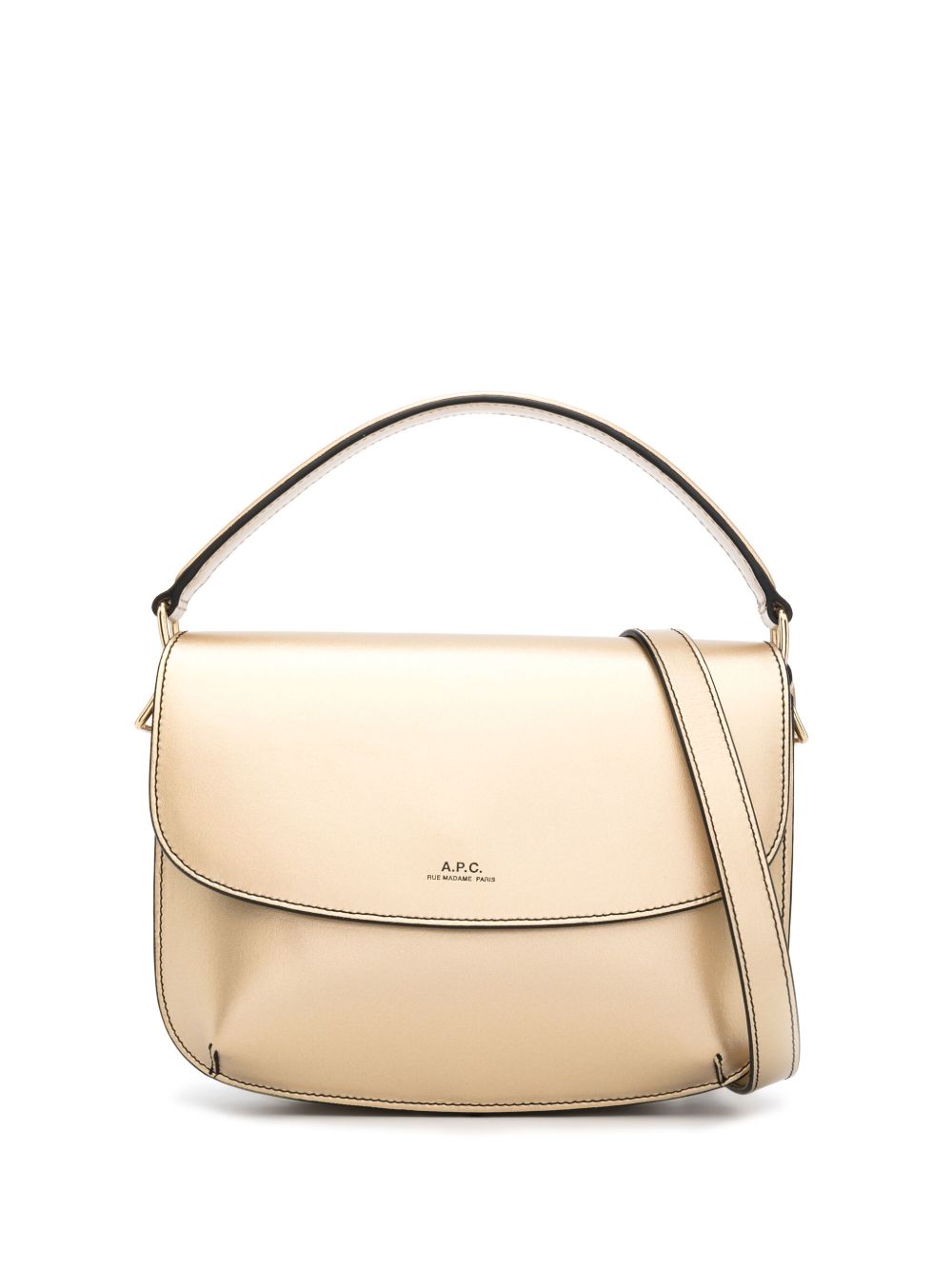 A.P.C. logo印花托特包 - 金色