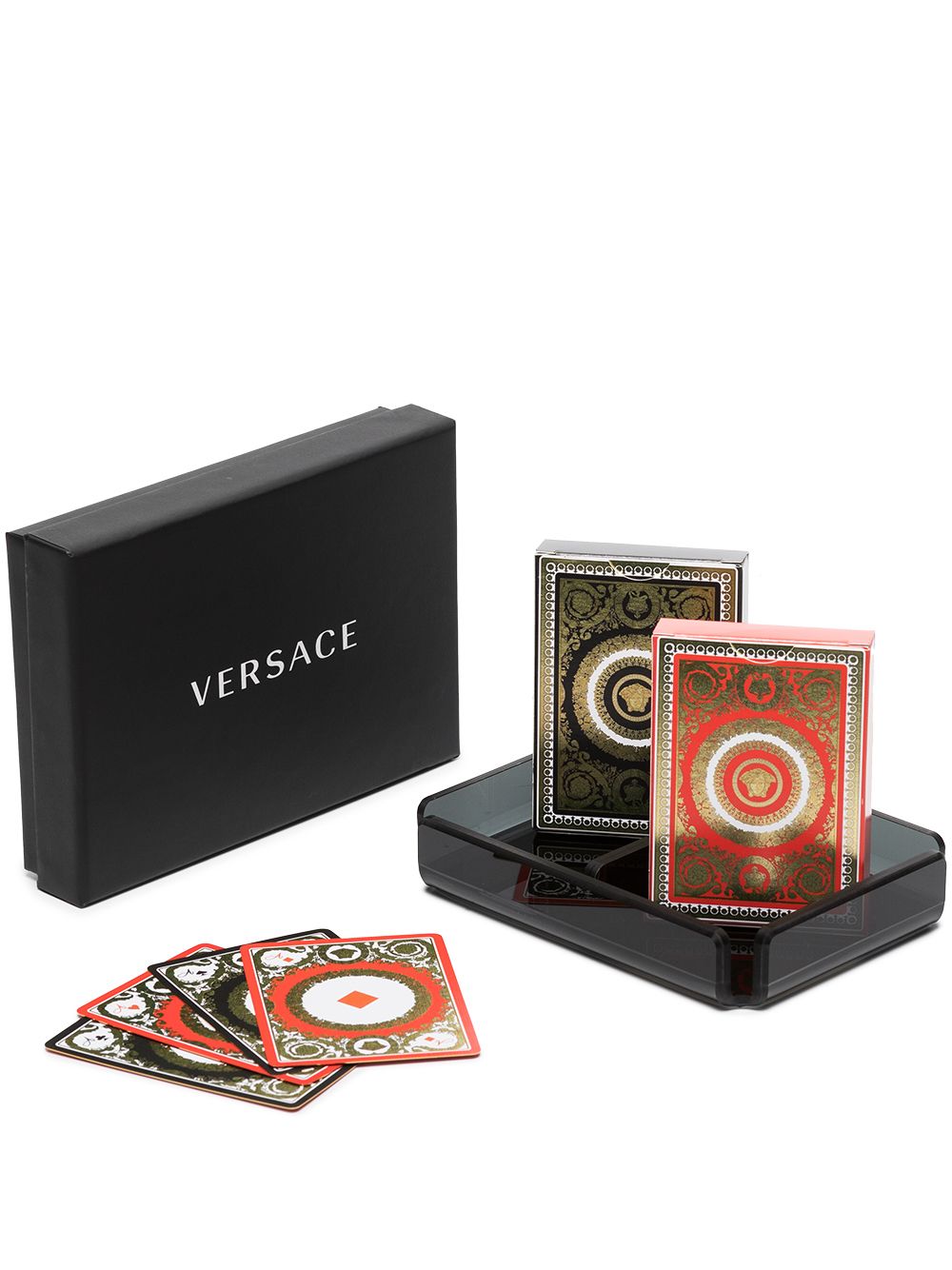 Versace 范思哲 巴洛克印花扑克牌 - 黑色