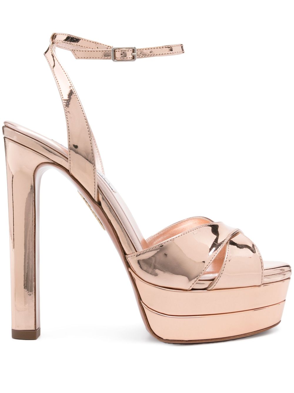 Aquazzura Divine Sandal Plateau 高跟凉鞋（13厘米） - 粉色