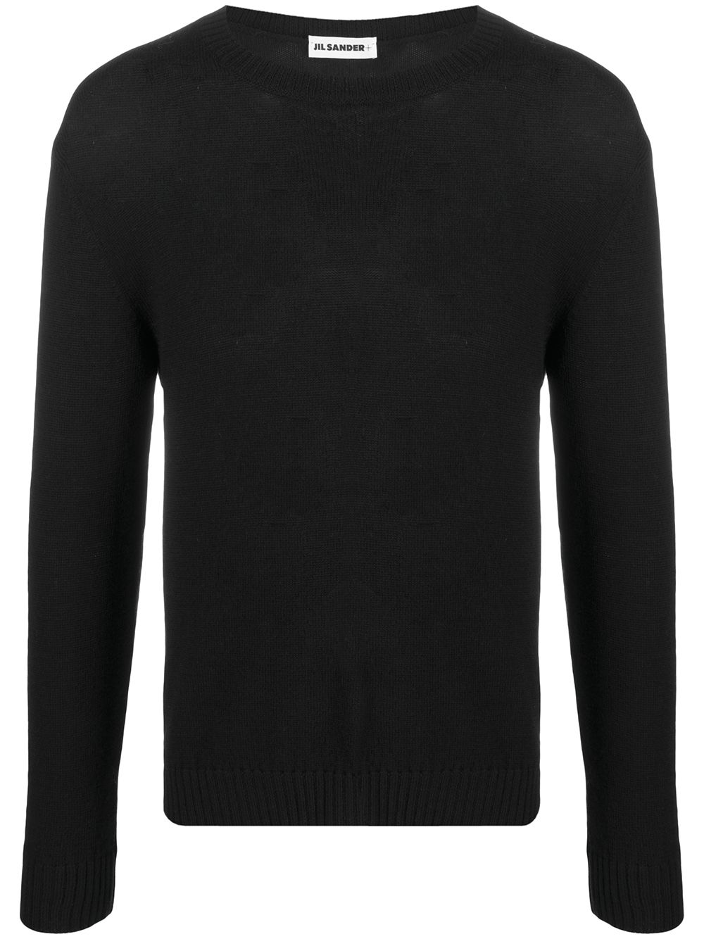 Jil Sander 圆领长袖毛衣 - 黑色